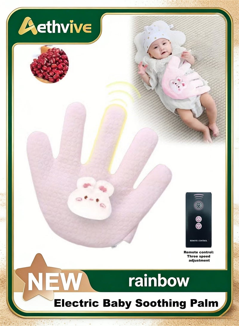 Aethvive Electric Baby Soothing Palm with Remote Control, Baby Patting To Sleep Artifact, Baby Anti-Startle Pressure Pillow Anti-Flatulence Accessible Coax Sleeping Glove, Heating Baby Sleep Soothers - Image 1