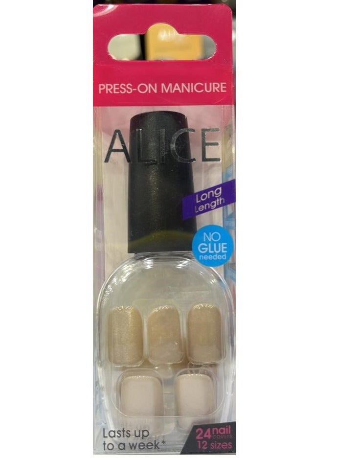 أليس أظافر لا تحتاج إلى صمغ 24 قطعة - Image 2