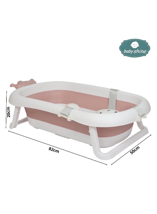 بيبي شاين مروش استحمام للأطفال 5 في 1 قابل للطي بتصميم امن وسهل التخزين لحديثي الولادة - Image 1