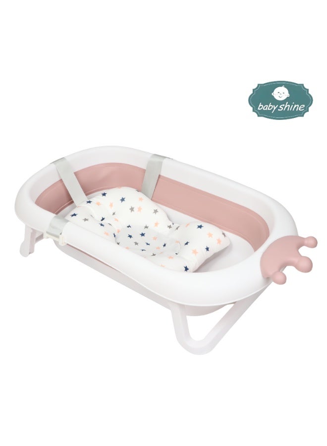 بيبي شاين مروش استحمام للأطفال 5 في 1 قابل للطي بتصميم امن وسهل التخزين لحديثي الولادة - Image 2