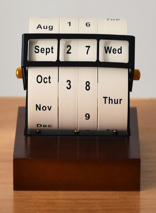 Shrandi 2026 Novel Creative Calendar Rotating Wooden Labelled Tag Calendar Desktop Accessory Creative Design - Image 5