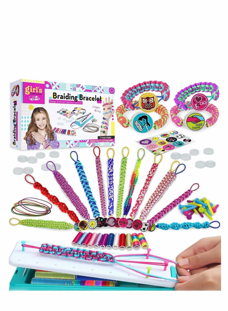Excefore Friendship Bracelet Making Kit - Arts and Crafts Jewelry Making Toys for Teen Kids Ages 6 - 12 Year, Gifts for Party Supply, Birthday, Rewarding, and Travel Activity - Image 1