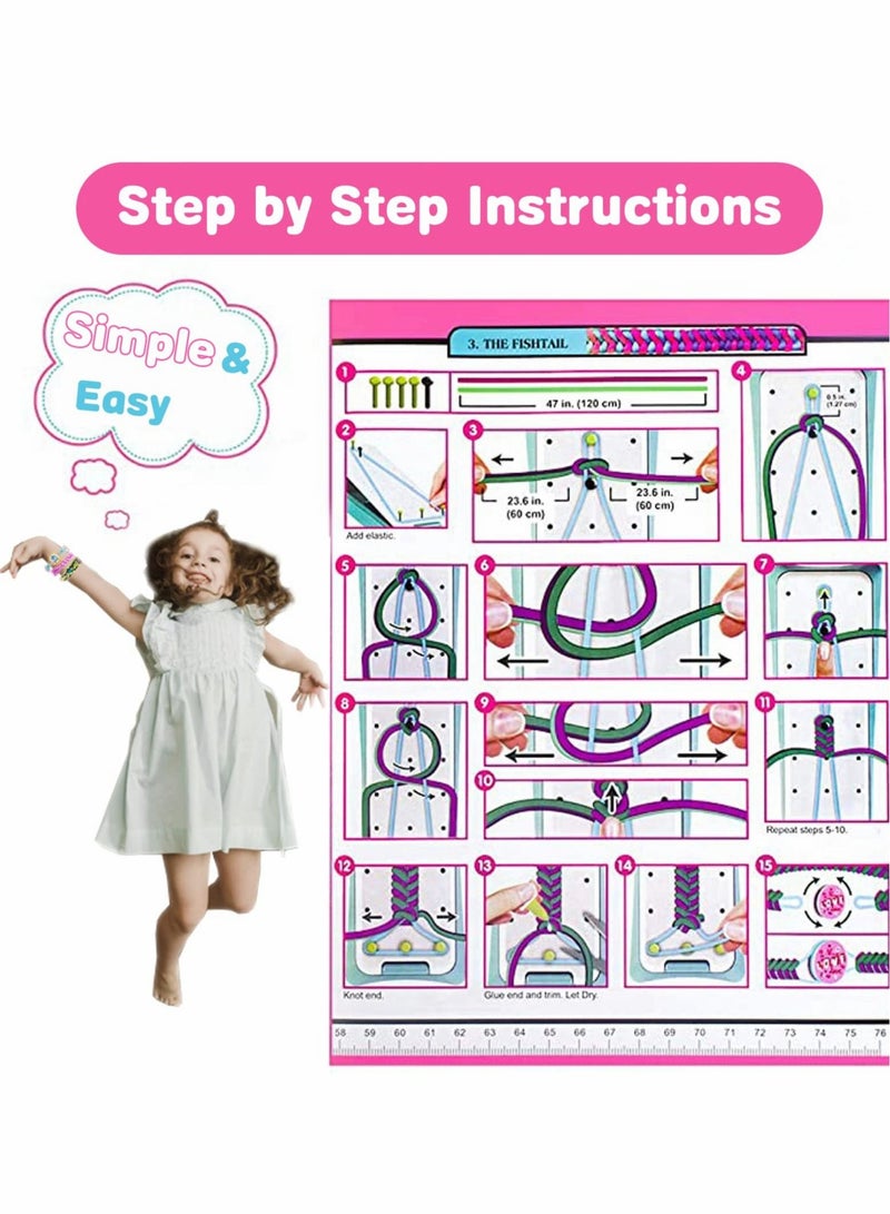 Excefore Friendship Bracelet Making Kit - Arts and Crafts Jewelry Making Toys for Teen Kids Ages 6 - 12 Year, Gifts for Party Supply, Birthday, Rewarding, and Travel Activity - Image 5