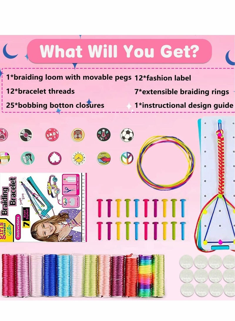 Excefore Friendship Bracelet Making Kit - Arts and Crafts Jewelry Making Toys for Teen Kids Ages 6 - 12 Year, Gifts for Party Supply, Birthday, Rewarding, and Travel Activity - Image 2