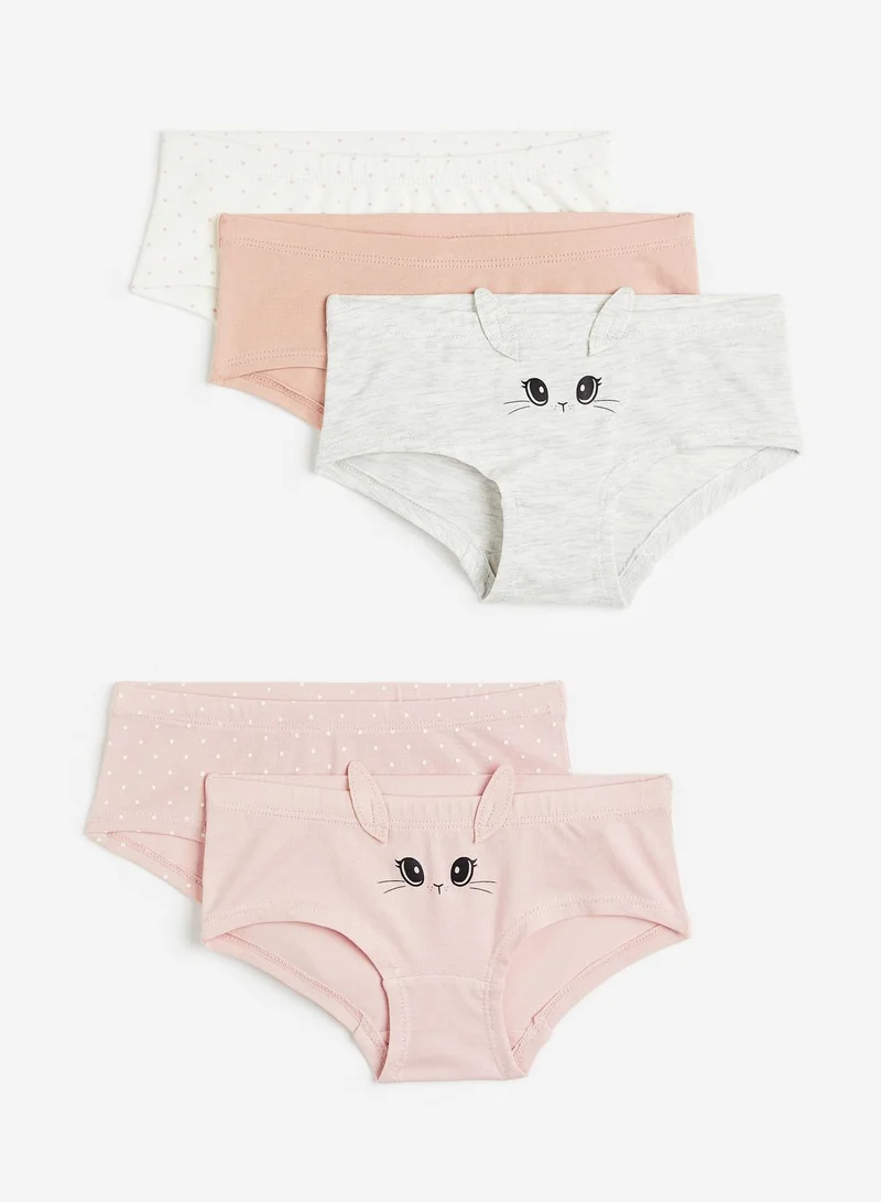 H&M Kids 5 Pack Printed Hipster Knickers