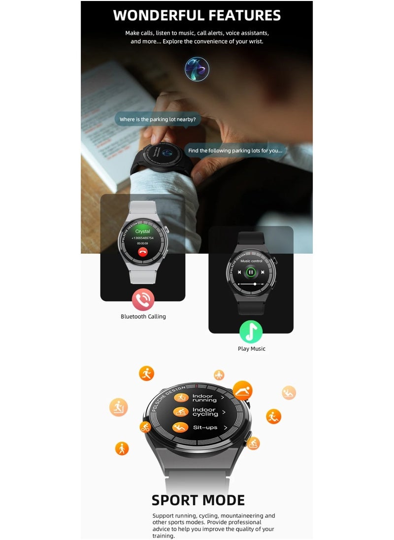 HW3 Max Smart Watch With Full Screen Works With the Android And IOS System Quick Response Wireless Charging Sport Mode - Voice Assistant - Health Monitoring -  Multifunctional NFC