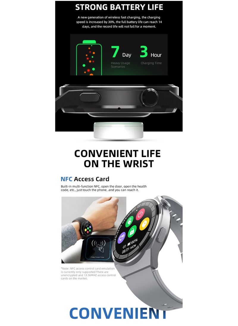 Generic HW3 Max Smart Watch With Full Screen Works With the Android And IOS System Quick Response Wireless Charging Sport Mode - Voice Assistant - Health Monitoring -  Multifunctional NFC  - Image 5