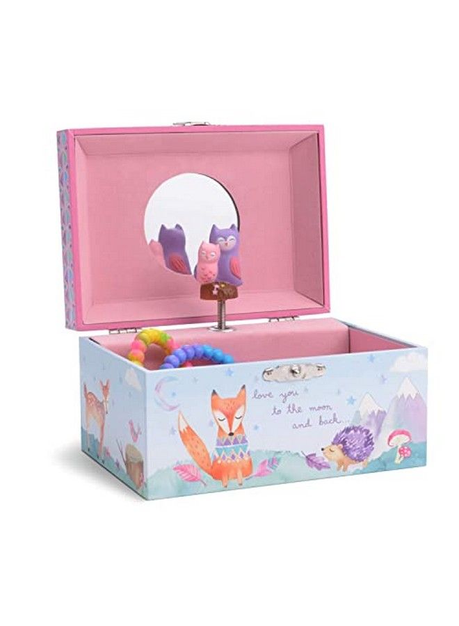 JewelKeeper Girl'S Musical Jewelry Storage Box With Spinning Owls Woodland Design Twinkle Twinkle Little Star Tune - Image 1