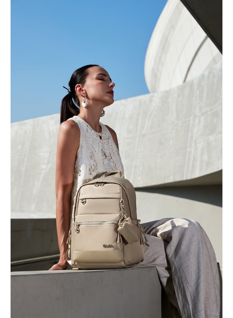 Chantria CB00960 Women's Smart Premium Backpack - Waterproof Laptop Bag with a Stylish Design for University, Work, and Travel, and Includes a Small Hanging Wallet - Image 3