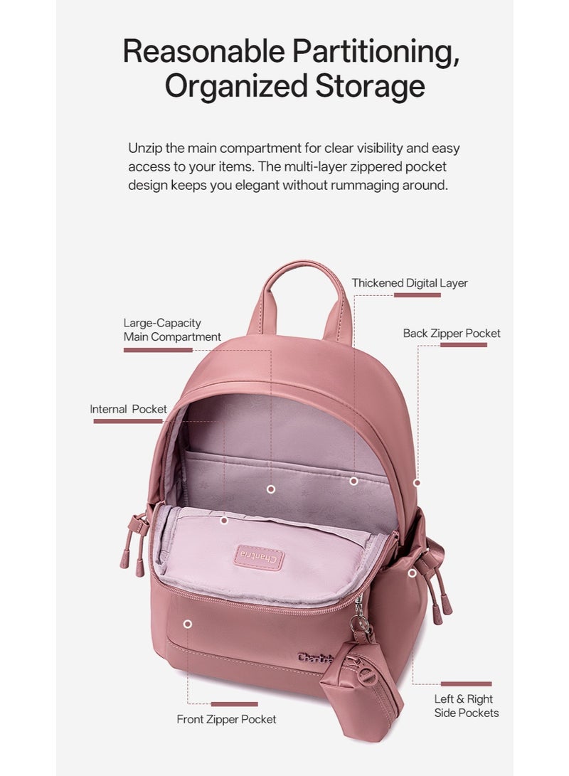 Chantria CB00960 Women's Smart Premium Backpack - Waterproof Laptop Bag with a Stylish Design for University, Work, and Travel, and Includes a Small Hanging Wallet - Image 4