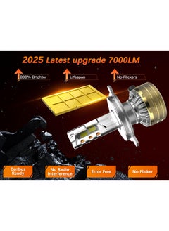Lighting solutions Lighting Solutions H4 Led Car Headlight Bulb 150W 7000LM 6500K with Enhanced Cooling System Long Lasting Car Led Headlight  - Image 4