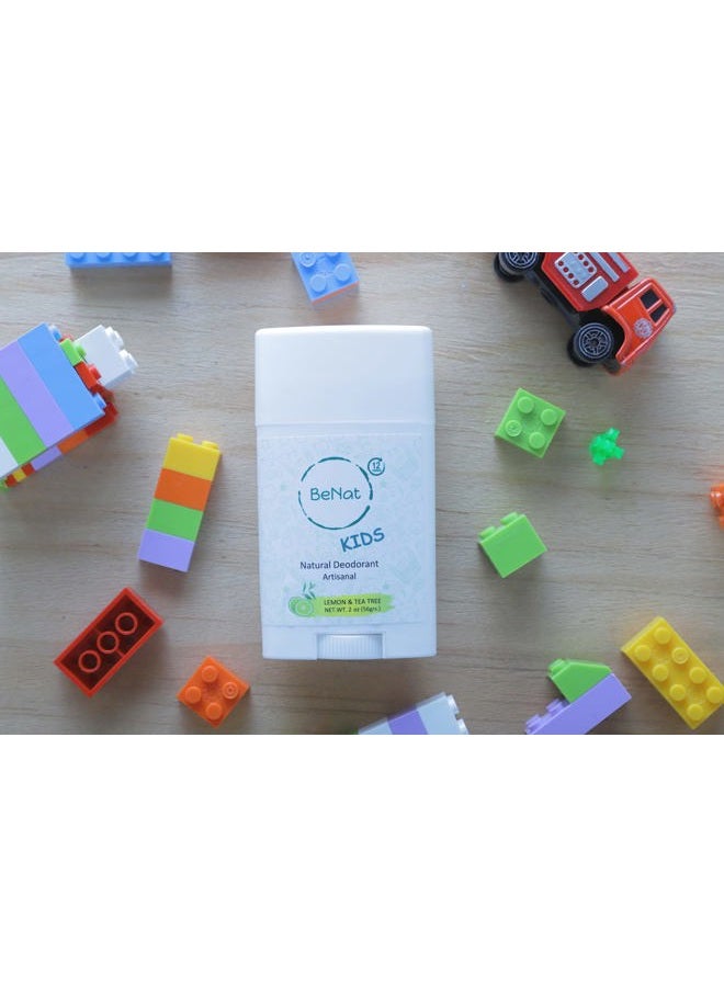 BeNat . 2-pack. Artisanal, All-Natural Deodorant for KIDS. 2-oz. Simple, Safe and Effective natural ingredients that really Work! Crafted with LOVE in Small Batches. - Image 5