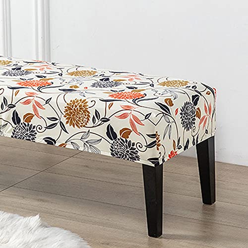HEAVY DRIVER® Bench Covers High Stretch Slipcover for Dining Room Bench Seat Cushion Cover (Pattern - E) ,Spandex ,Multicolor - Image 4