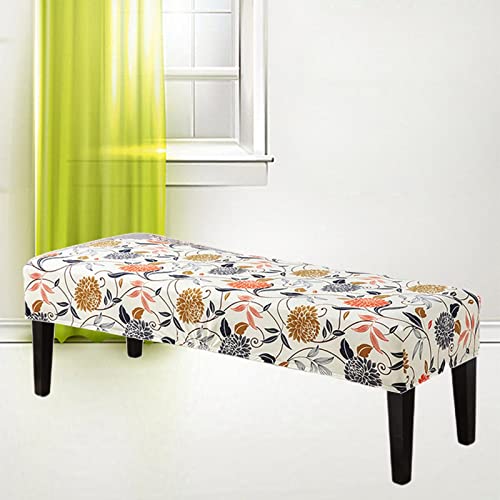 HEAVY DRIVER® Bench Covers High Stretch Slipcover for Dining Room Bench Seat Cushion Cover (Pattern - E) ,Spandex ,Multicolor - Image 5