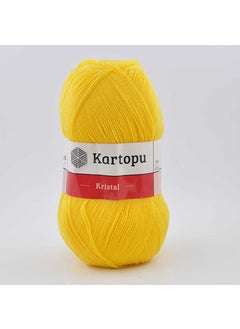 Kartopu Kristal K301 5 Pieces Fiber Yarn Hand Knitting Yarn Yellow 