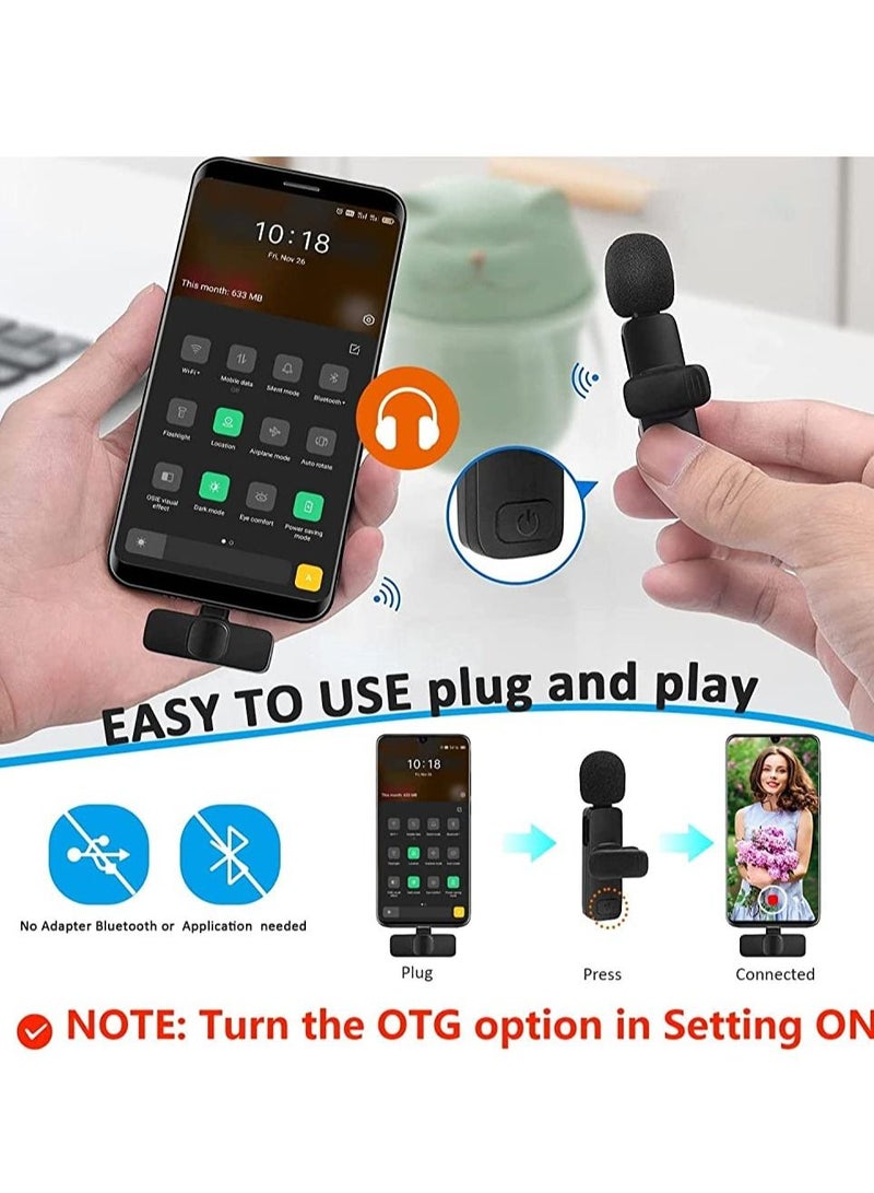 ELTRAZONE Wireless Lavalier Microphone for Phone, Plug-Play Wireless Mic with Microphone for Android Phone Video Recording, Interview, Vlog, Auto Sync and Noise Reduction (Type C Single with OTG)  - Image 3