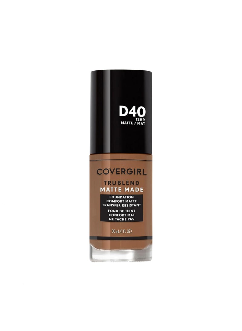 CoverGirl - COVERGIRL TruBlend Matte Made Liquid Foundation Deep Bronze  1 Fl Oz Pack of 1 - Image 1