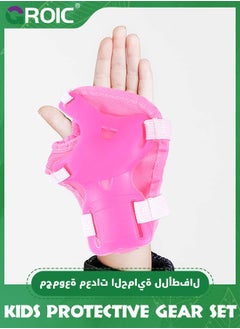 GROIC مجموعة خوذة الدراجة للأطفال، وسادات الركبة للتزلج - خوذة للأطفال، وسادات الكوع، واقيات المعصم قابلة للتعديل لعمر 3 إلى 10 سنوات، مجموعة معدات واقية للأطفال البنات والأولاد للرياضة وركوب الدراجات والتزلج على الجليد  - Image 5