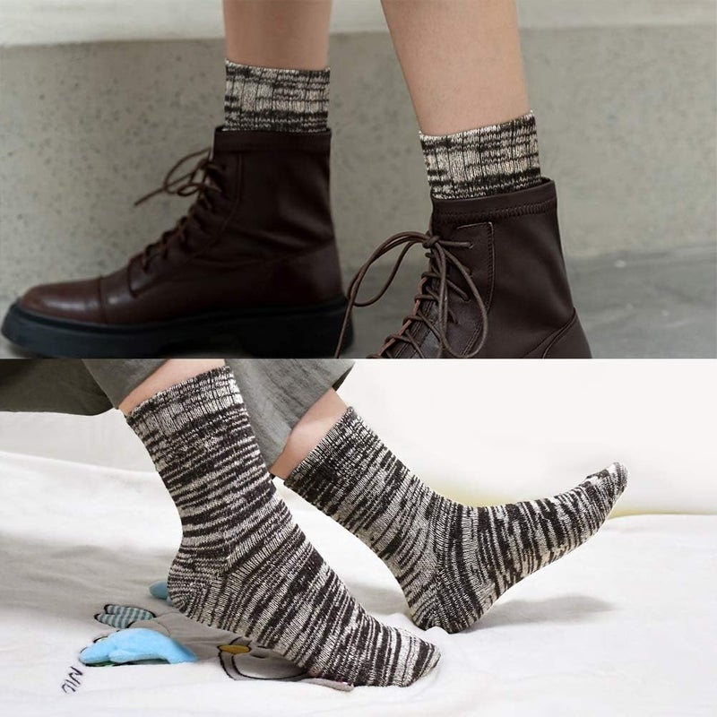 besky Warm Socks for Women Cozy Fuzzy Winter Socks Cotton Soft Crew Socks Christmas Gifts for Women - Image 5