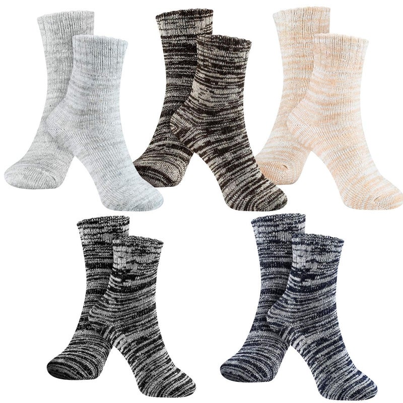 besky Warm Socks for Women Cozy Fuzzy Winter Socks Cotton Soft Crew Socks Christmas Gifts for Women - Image 1