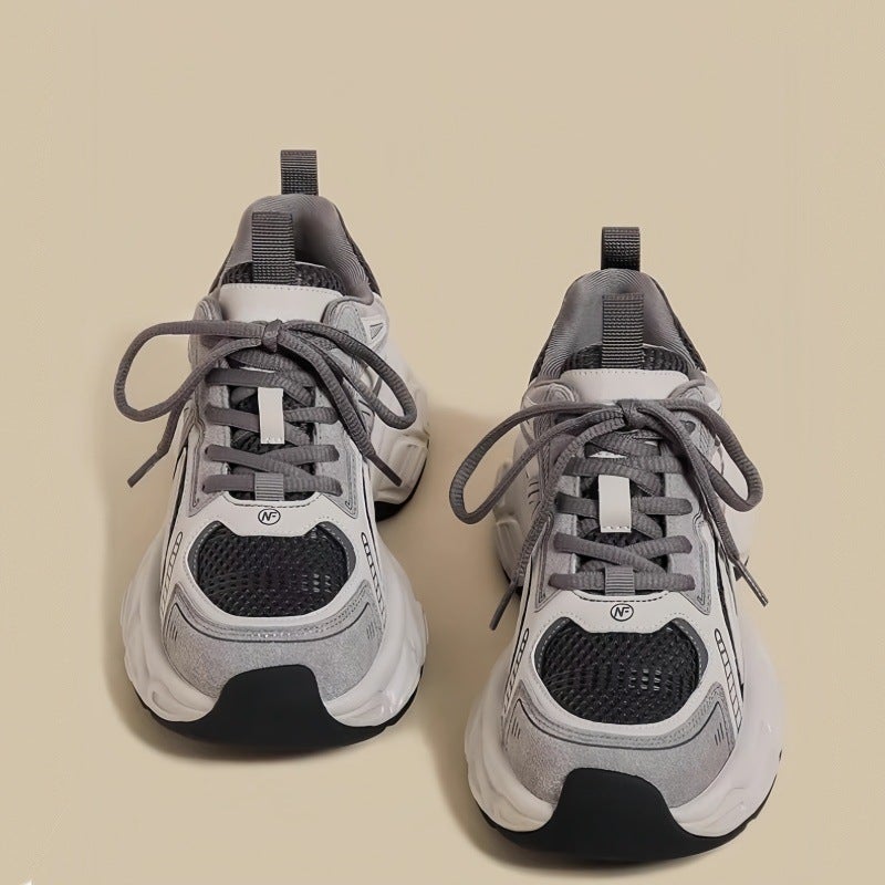 Thick Sole Dad Sneakers for Women 2025 Spring Summer New Retro Spliced Height Increasing Sports Shoes - Image 2