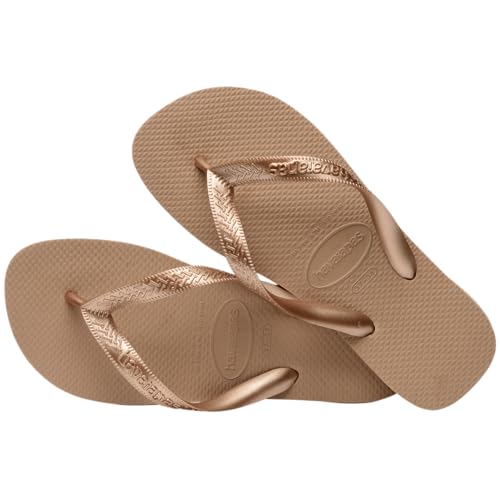 Havaianas صندل هافايناس النسائي توب تيراس، ذهب وردي، 7-8 م أمريكي - Image 3
