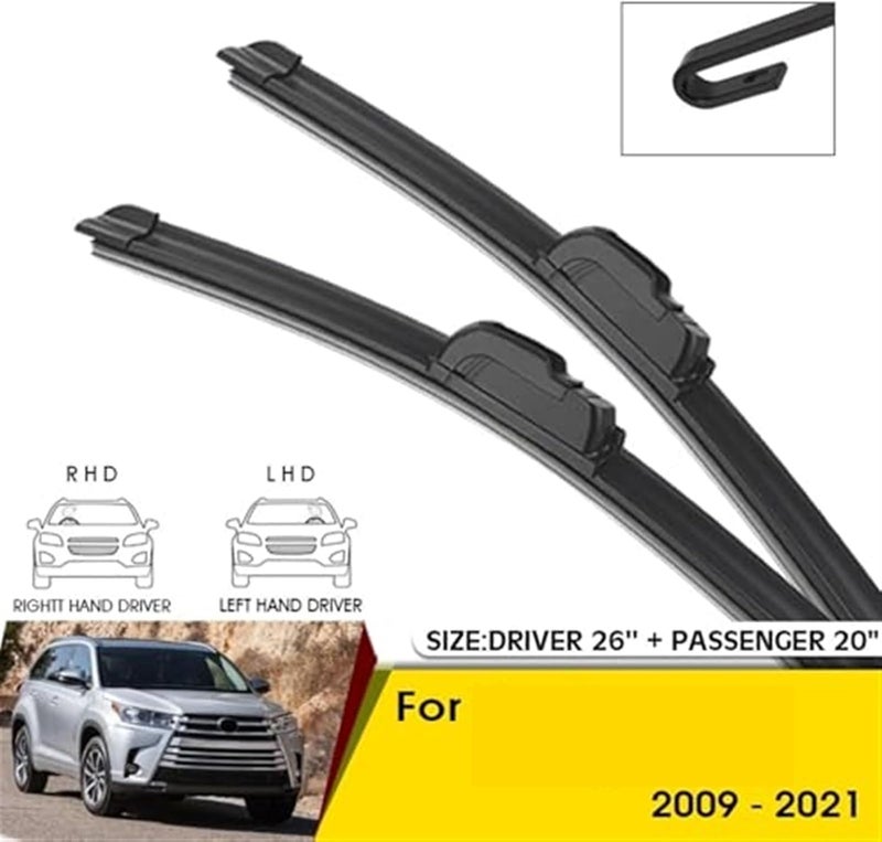 Wivplex Car Front Wiper Blades for Toyota Highlander 2009-2021 - Image 4