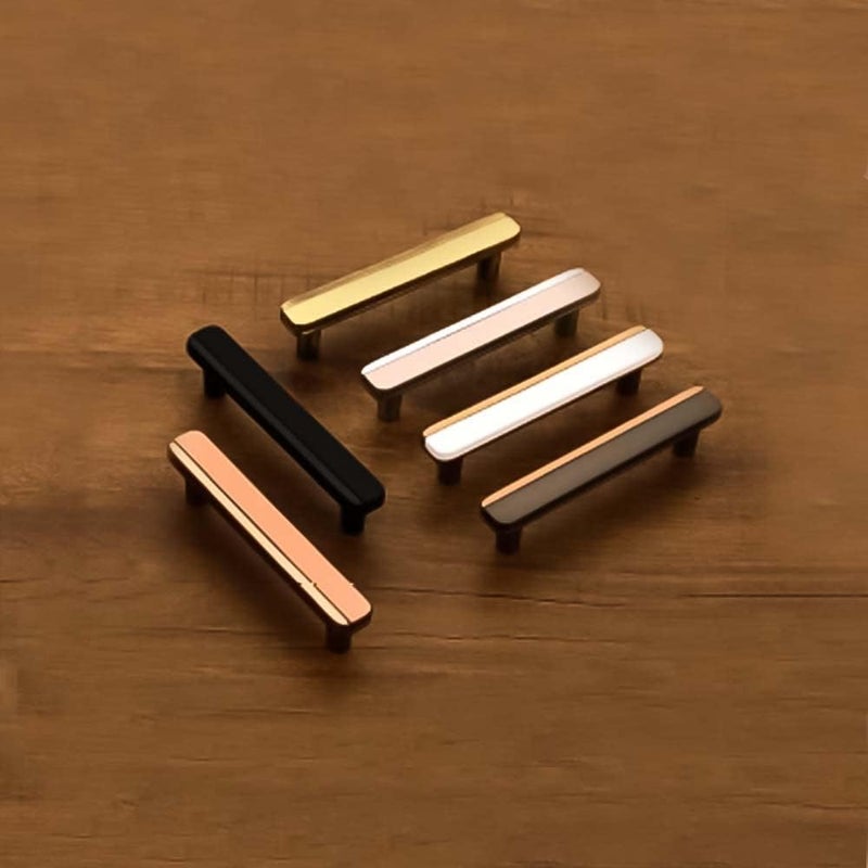 Volo VOLO Rose GoldBlack 96 MM CabinetWardrobe Door HandlesCupboard Drawer Pull HandleKitchen Drawer Pulls Handle_S178  - Image 4