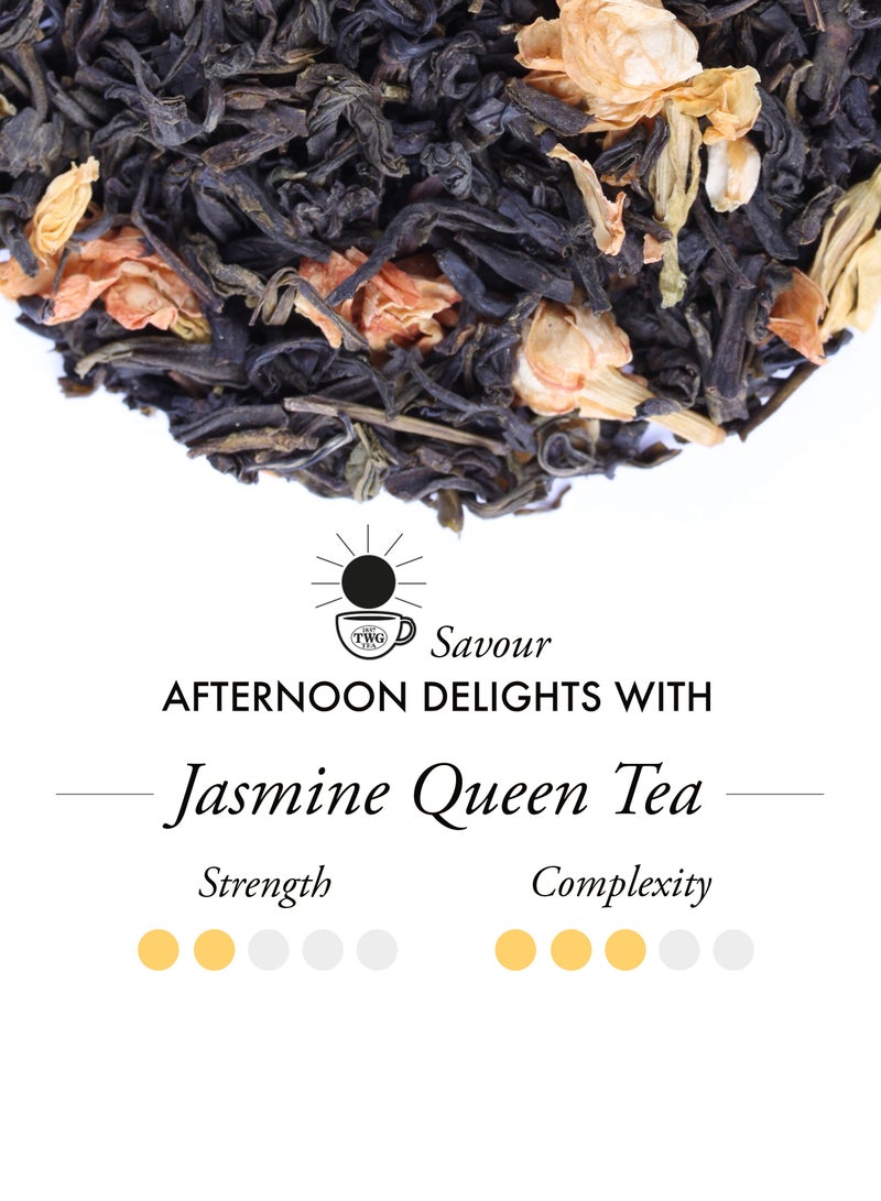 TWG Tea Jasmine Queen Tea | Green Tea | Sweet Lemon & Rose | 15 Hand Sewn Cotton Teabags | Gift Set - Image 2