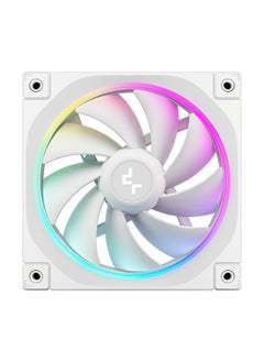 DEEPCOOL FL12 120mm Case Fans, 2150 RPM Fan Speed, 55 CFM Fan Airflow, Fluid Dynamic Bearing Type, 4-Pin PWM Fan Connector, Addressable RGB LED, Pack of 3, R-FL12-WHAPN3-G  - Image 2