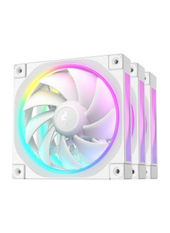 FL12 120mm Case Fans, 2150 RPM Fan Speed, 55 CFM Fan Airflow, Fluid Dynamic Bearing Type, 4-Pin PWM Fan Connector, Addressable RGB LED, Pack of 3, R-FL12-WHAPN3-G