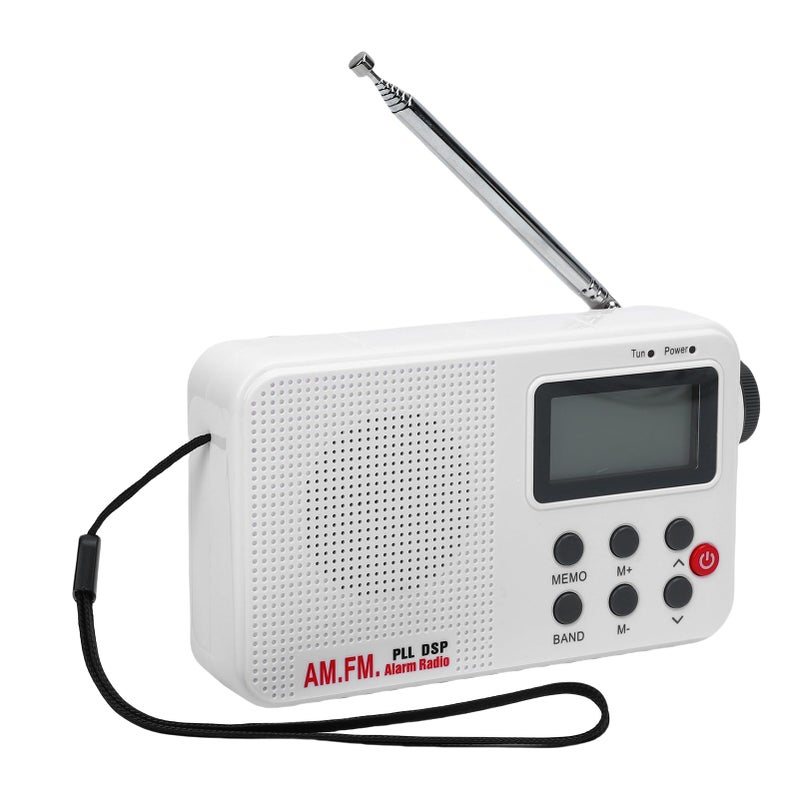 راديو رقمي محمول AM FM SW بشاشة LCD مضاءة خلفيًا واستقبال قوي للإشارة للسفر والهواء الطلق - Image 2