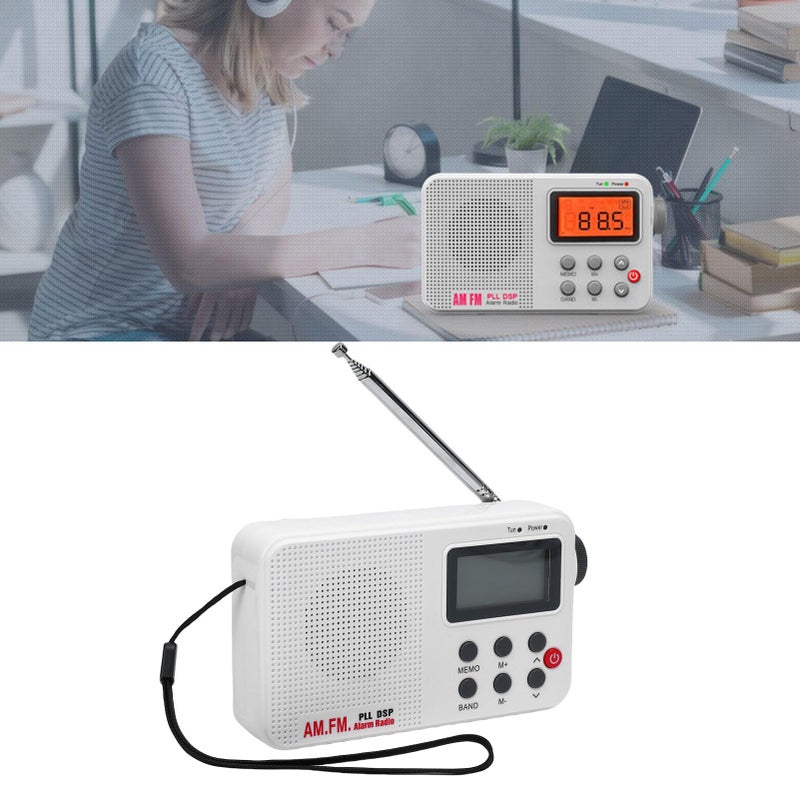 راديو رقمي محمول AM FM SW بشاشة LCD مضاءة خلفيًا واستقبال قوي للإشارة للسفر والهواء الطلق - Image 5