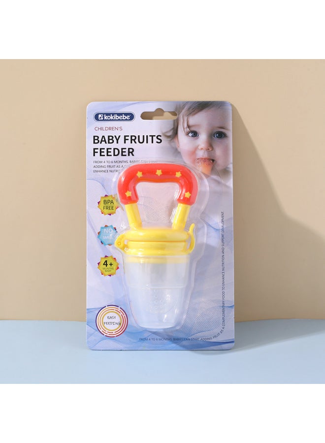 Baby Bite Fruit And Vegetable Music English Children's Food Supplement Pacifier Baby Fruit Food Supplement Bag