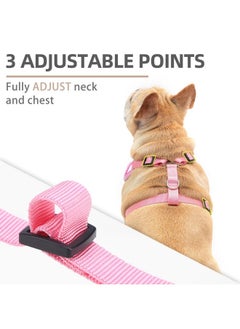 PUPTECK PUPTECK Dog Harness and Leash Set for Small Medium Dogs No Pull, Soft Mesh Adjustable Puppy Cat Harness Reflective at Night, Pink S  - Image 3