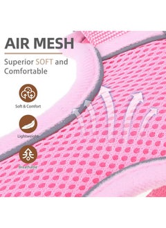 PUPTECK PUPTECK Dog Harness and Leash Set for Small Medium Dogs No Pull, Soft Mesh Adjustable Puppy Cat Harness Reflective at Night, Pink S  - Image 4