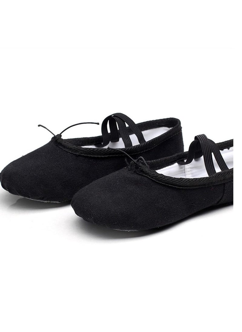 Generic - Adult Soft Bottom Dance Shoes Ballet Yoga Shoes Children Dancing Shoes Black Color - Image 1