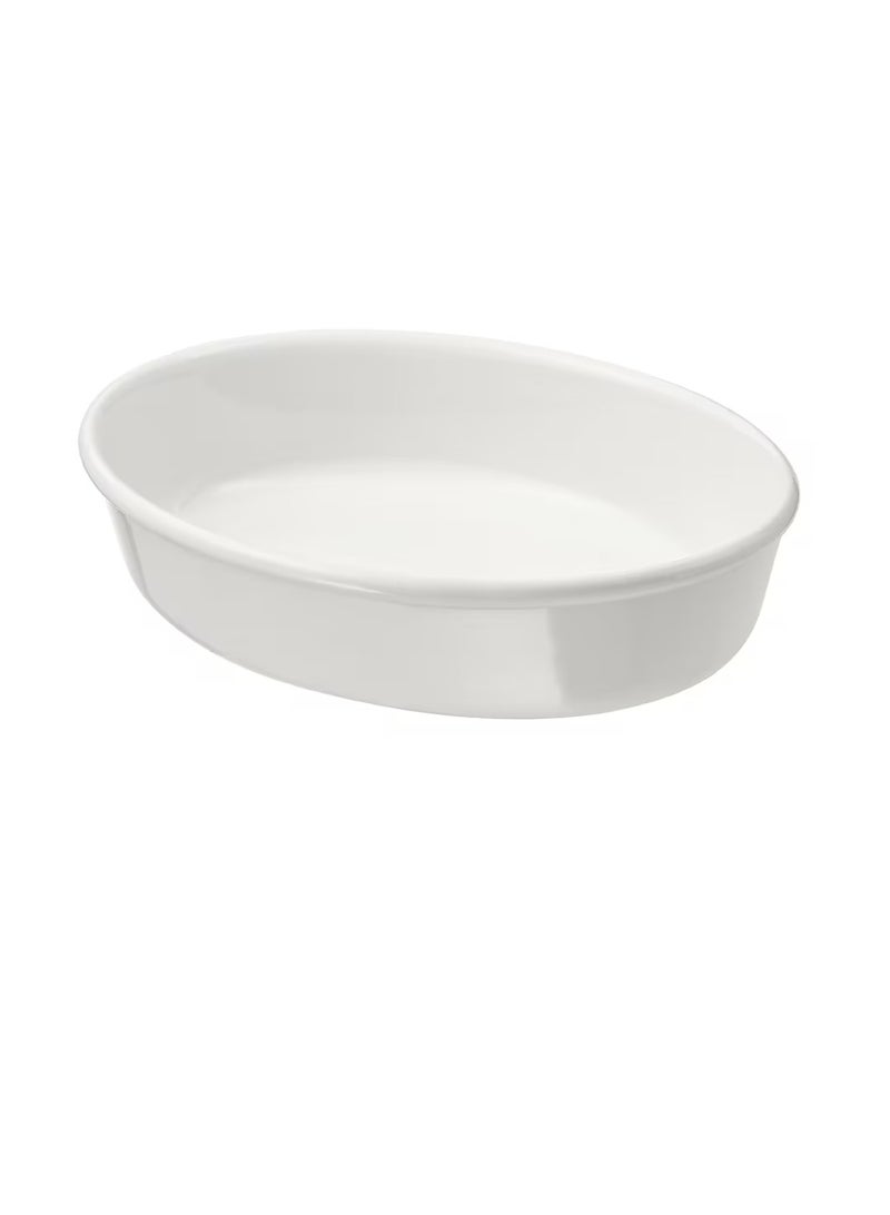 صحن فرن بيضاوي / أوف وايت 26x21 سم - Image 2