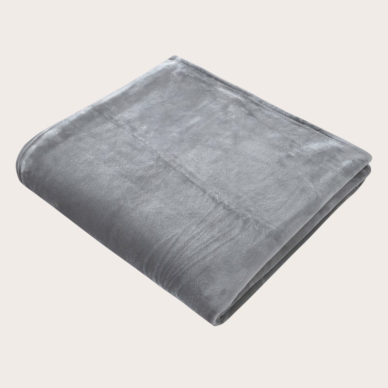 MORANO Viva Soft Throw Blanket | Single Size 150x220 cm | Lightweight 250 gsm | Color - Moonlight Silver | Ideal for Beds, Sofa or Travel - Image 3