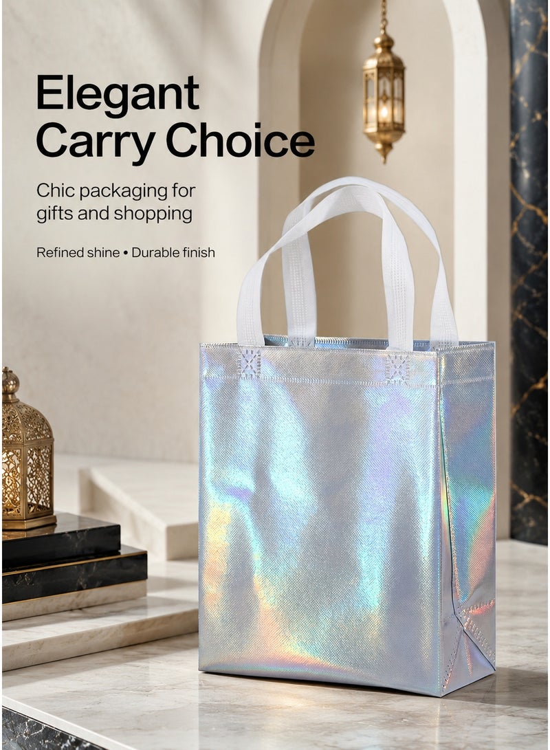Reusable Non Woven Gift Bags with Handles, 20×10×25cm, Pack of 20, Multipurpose Holiday Gift Tote Bags for Wedding Ramadan Festival - Image 2