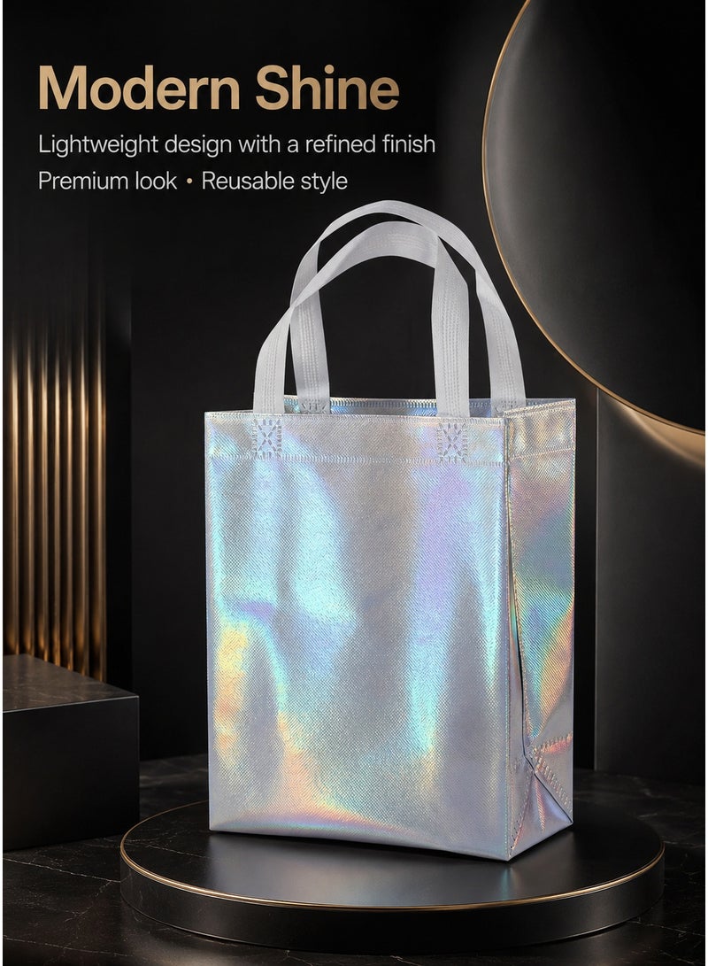 Reusable Non Woven Gift Bags with Handles, 20×10×25cm, Pack of 20, Multipurpose Holiday Gift Tote Bags for Wedding Ramadan Festival - Image 3