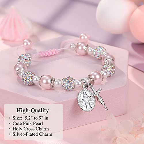 UNGENT THEM First Communion Gifts for Girls, Catholic First 1st Holy Communion Gifts for Girls Communion Bracelets, First Communion Decorations - Image 3