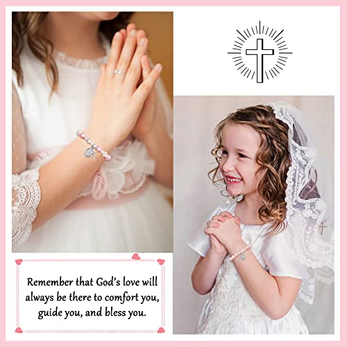 UNGENT THEM First Communion Gifts for Girls, Catholic First 1st Holy Communion Gifts for Girls Communion Bracelets, First Communion Decorations - Image 4