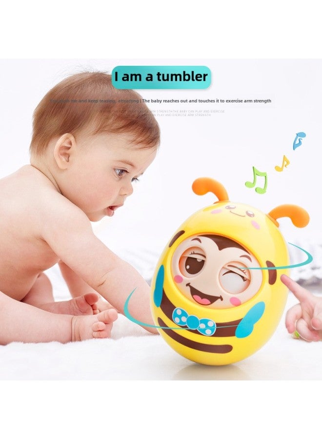 Tumbler Toy Baby 3-6-9-12 Months Baby Educational Children Children 0-1 Year Old Large Bell-Color:Silicone Nano Bracelet  - Image 5