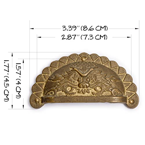 Hardware Philosophy Dragon Brass Drawer Handle Pulls Hardware 3.4" - Set of 2 - Image 3