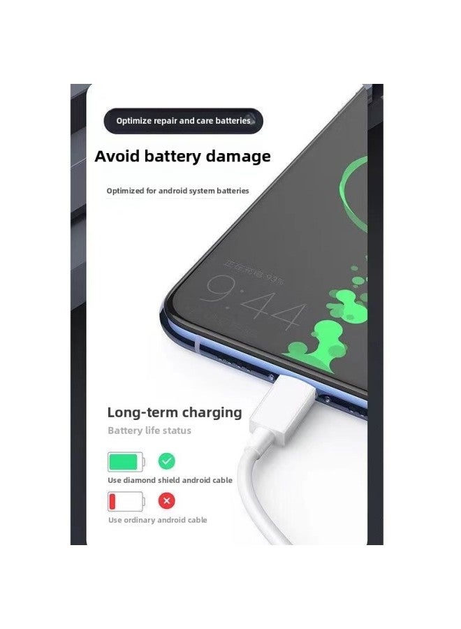 Android 6A Data Cable Is Suitable For Huawei To Enjoy Glory For Xiaomi VIOP Car Super Fast Charging Wire Lengthened By 2 Meters-Color:2m [android 6a Flash Charging] 2-pack With Two-year Warranty - Enhanced Version  - Image 5