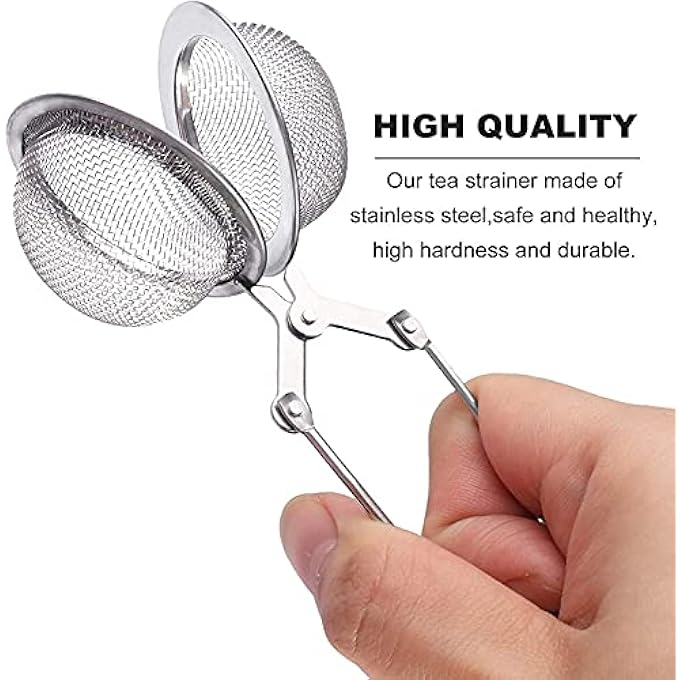 Funito 3 Pack Snap Ball Tea Strainer With Handle For Loose Leaf Tea And Mulling Spices Stainless Steel Strainer Perfect Pincer Tea Ball Infuser Tea Filter Tong - Image 4