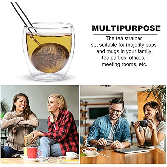 Funito 3 Pack Snap Ball Tea Strainer With Handle For Loose Leaf Tea And Mulling Spices Stainless Steel Strainer Perfect Pincer Tea Ball Infuser Tea Filter Tong - Image 5