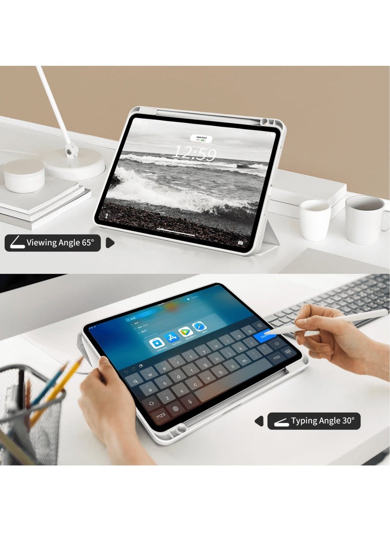 JAJEEK "iPad Pro 11 Inch Case (4th/3rd/2nd Gen, 2020-2022) – Soft TPU Back, Smart Cover with Pencil Holder, Tri-Fold Stand, Wireless Charging, Auto Wake/Sleep (Gray)" - Image 4