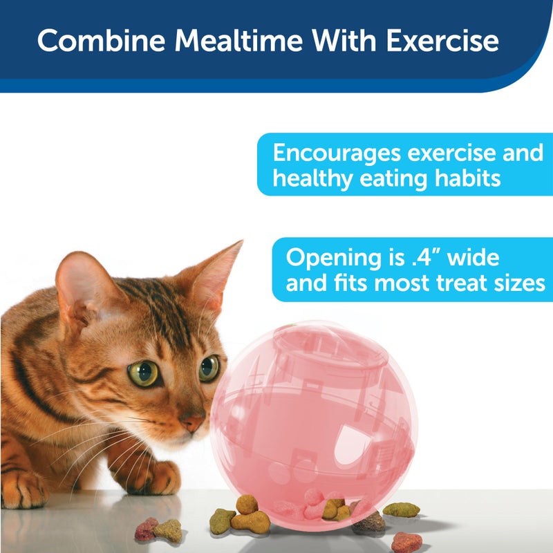 PetSafe Slimcat Feeder Ball - Interactive Game for Your Cat - Fill with Food and Treats - Pink - Image 4